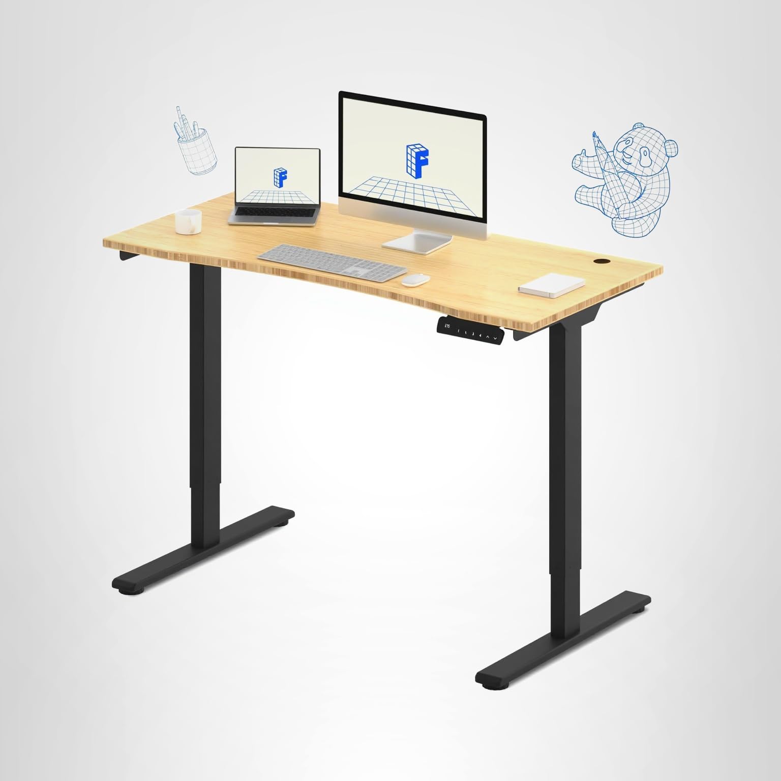 Amazon.com: FLEXISPOT E3 Bamboo Dual Motor Electric Standing Desk