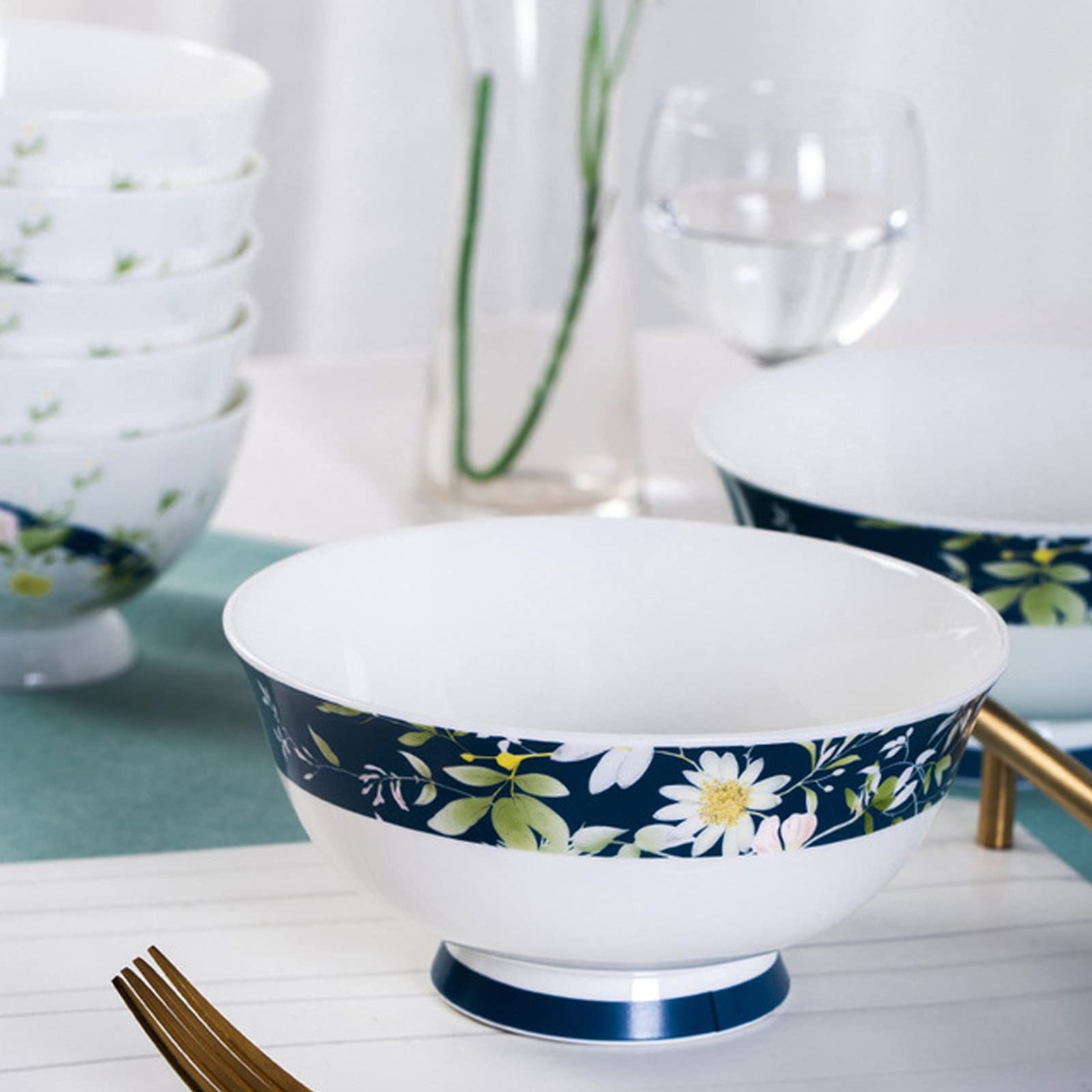 Zestaw Naczyń Ceramicznych W Stylu Retro, Piękny Zestaw Porcelany W Kolorze Niebieskim I Białym, Idealny Na Domowe Przyjęcie, Wesele, Hotel, Boże Narodzenie