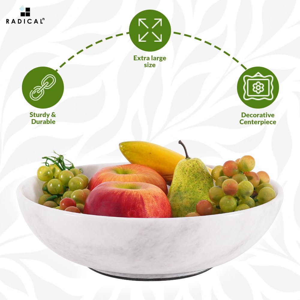大理石フルーツボウル Amazon | Radicaln 大理石フルーツボウル 10インチ ホワイト キッチン