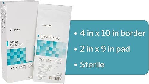 Miniatura 3 de McKesson Aderezo para islas, estéril, polipropilenorayón, 4 x 10 pulgadas, 25 unidades, 1 paquete