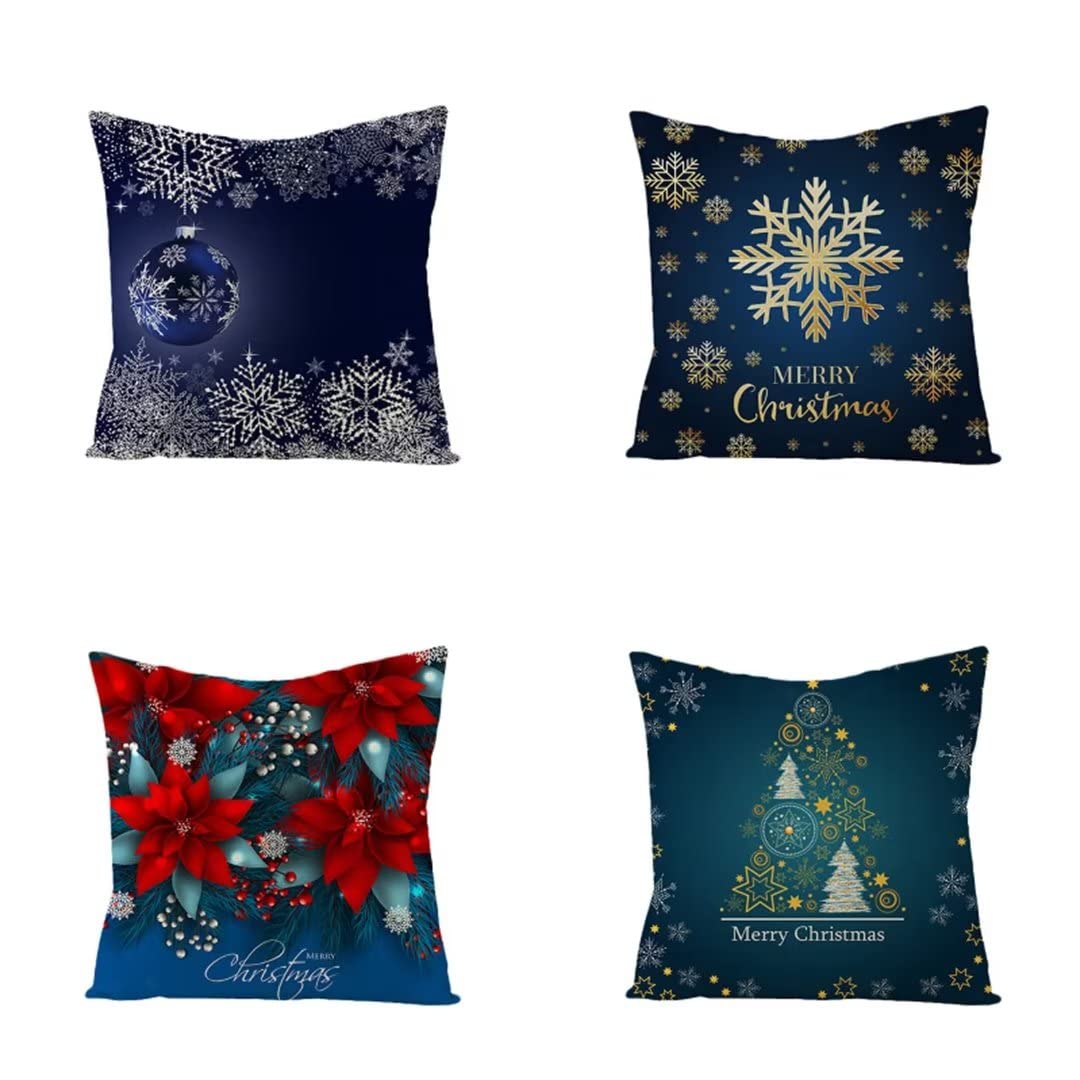 Housse de coussin Noël en velours doux 40x40cm pour réchauffer l'ambiance de votre salon en hiver
