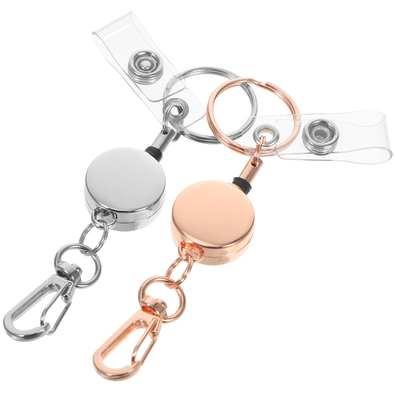 STOBOK 8pezzi Portachiavi Retrattile Con Portabadge Elastico e Anello Chiave Lega Design Creativo Per Id Carte e Chiavi Per e Lavoratori Di Sicurezza