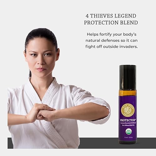 Miniatura 2 de Aceite esencial protector orgánico para la inmunidad en rollo, basado en Thieves Oil Legend, 100% puro certificado por USDA Health Shield