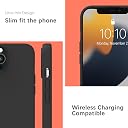YATWIN Silicone Back Case for iPhone 12 Pro Max, Soft-Touch Phone Back Cover for Apple iPhone 12 Pro Max - Black gallery image