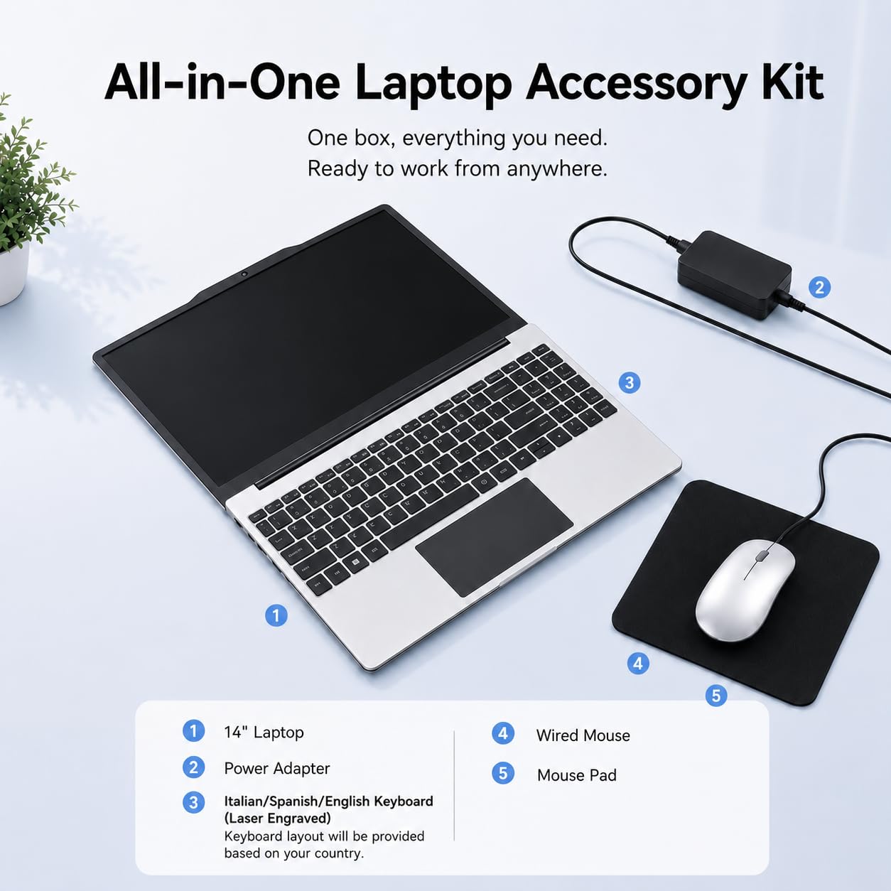 PC Portatile 14 Pollici, Tastiera Italiana (Incisa al Laser), 8GB RAM 256GB SSD, Processore AMD A9 fino a 3,2GHz, Win 10 Pro Laptop, Display IPS, WiFi 5, Notebook per Studenti