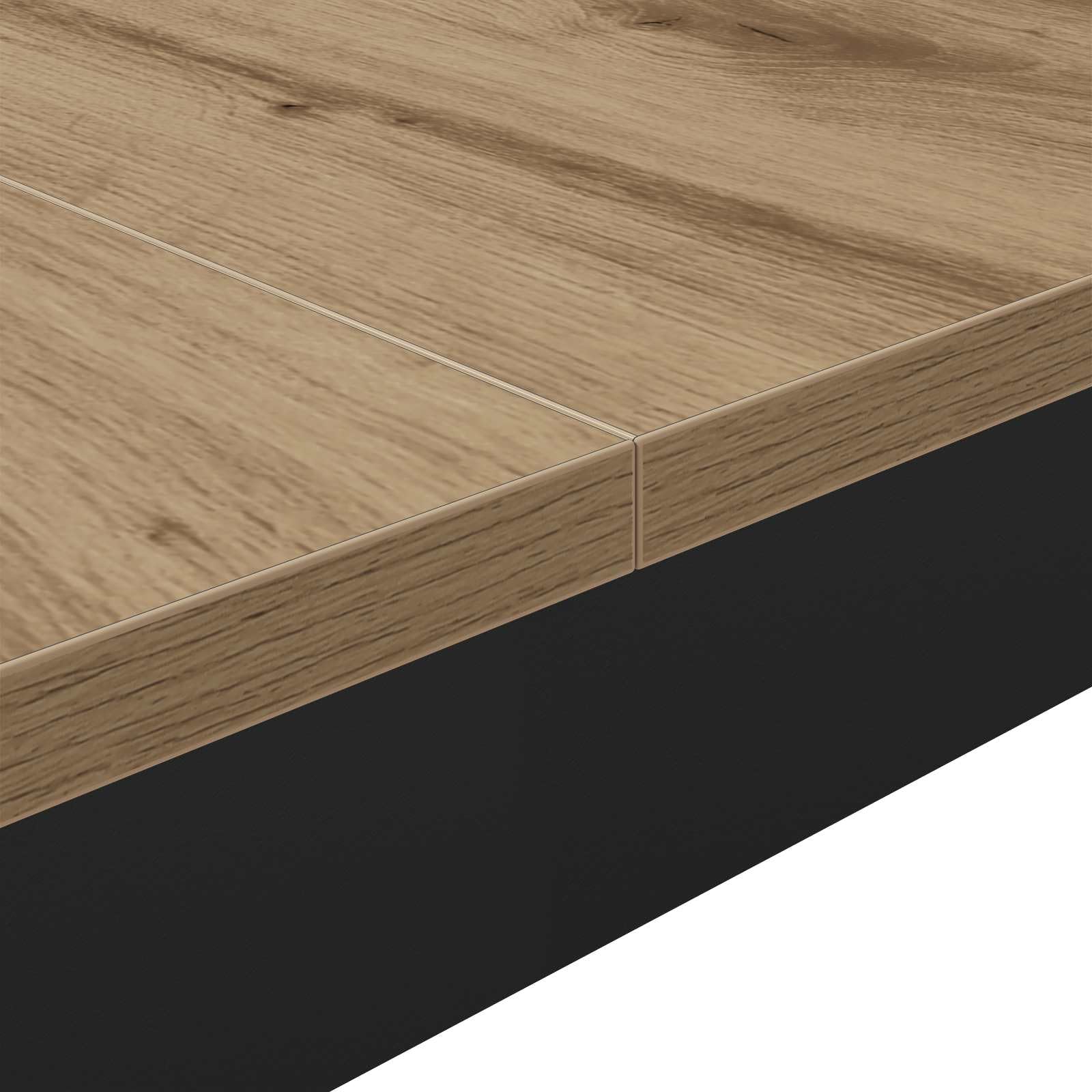 IKAYAA Mesa de Comedor Madera 180 x 90 x 75 cm Mesa Industrial de Comedor Mesa Salon Rustica Mesa Comedor Patas Metálicas/Hierro Roble Artisan