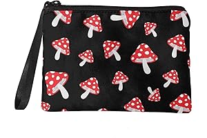 Red Mushroom Print Coin Purse