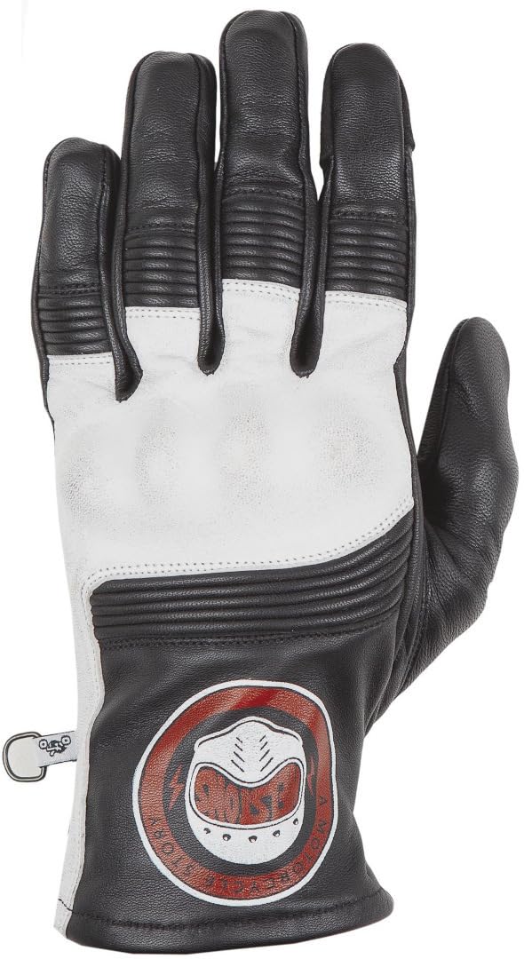 HELSTONS Piste Guanti moto estivi, nero/bianco, 11