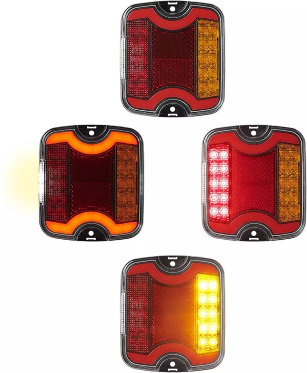 ProPlus Tylne prawe światło 4-funkcyjne, 105 x 95 mm, LED + GLOW, tylne światło przyczepy