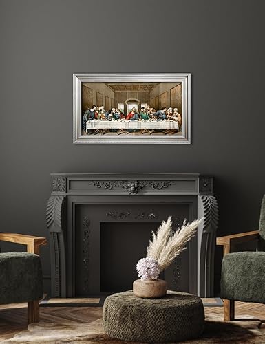 Miniatura 3 de DECORARTS - La Última Cena, Reproducciones de Arte Clásico Leonardo da Vinci. Impresiones Giclée Lona de Algodón Libre de Ácido con Marco de Madera