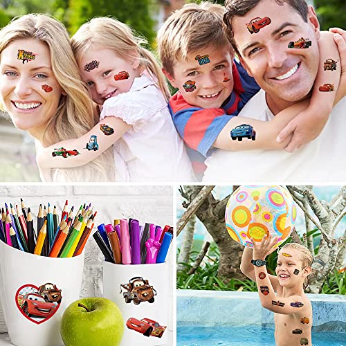 8 Sheets Car Temporary Tattoos For Kids, Truck Race Car Birthday Party Supplies Race Car Party Favors For Kids Boys Girls Race Cars Party Decorations Racing Car Fake Tattoos Stickers Reward Gifts #TOP4
