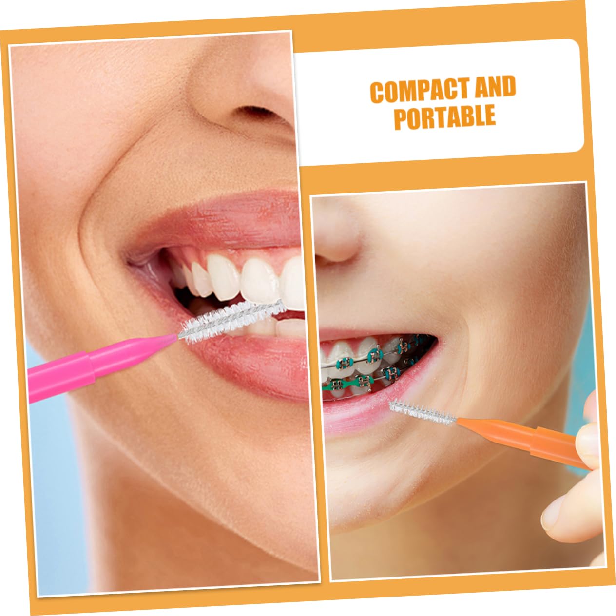 Mobestech 250piezas Cepillos Interdentales Para Limpieza Bucal Herramientas De Higiene Oral Para Brackets Incluye Morado
