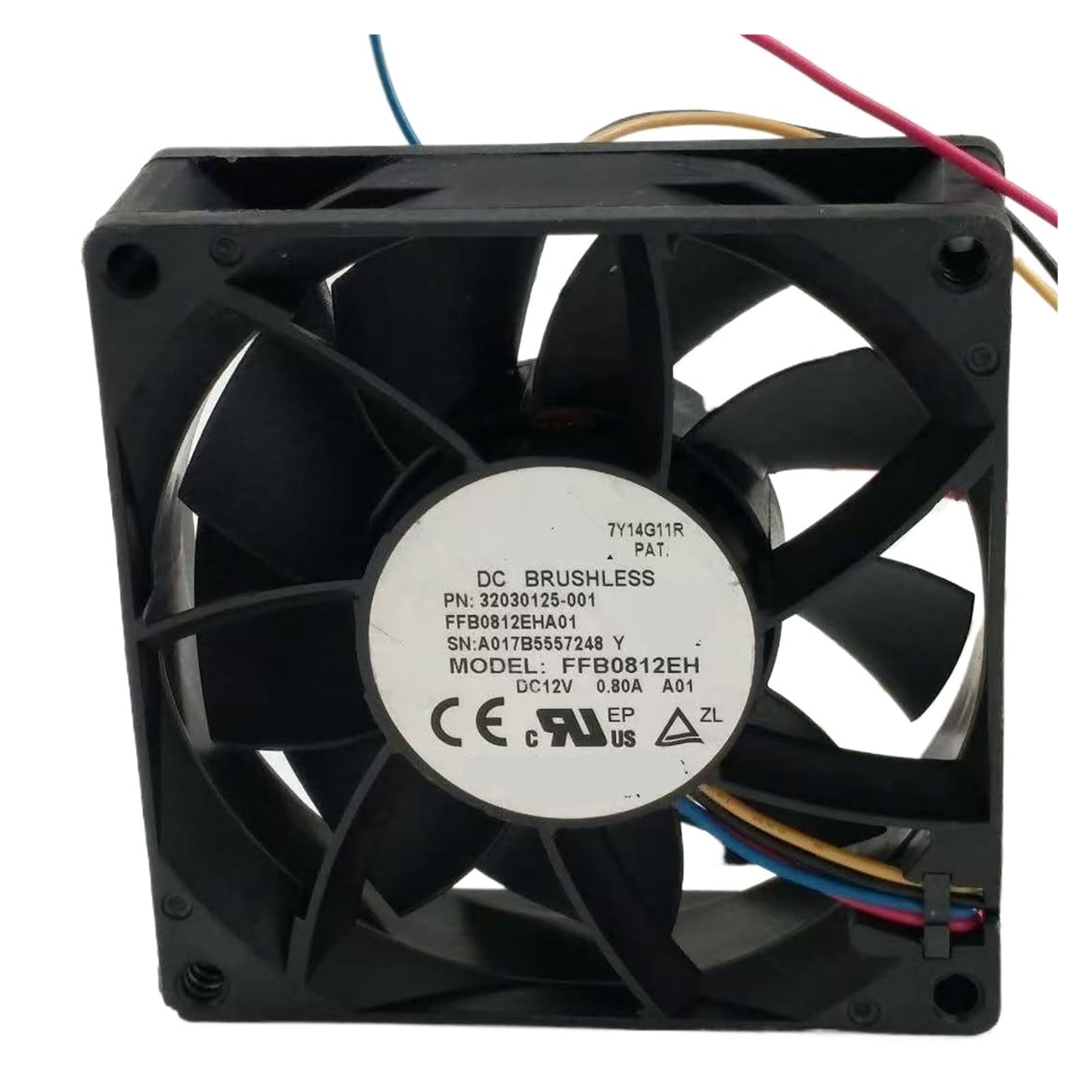 UWUKCJOKQ 8025 80mm Fan FFFB0812EH 80x80x25mm 12V 0.8A Dual Ball 5900RPM