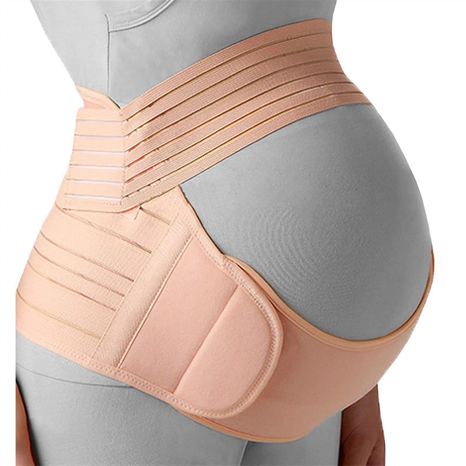 Premium Donne Incinte Cintura Addominale Traspirante Back Brace Protezione Gravidanza Bende Prenatale Regolabile Vita Supporter Cinture per Supporto Addominale (Color : Rosa, Size : M) (Nude L)