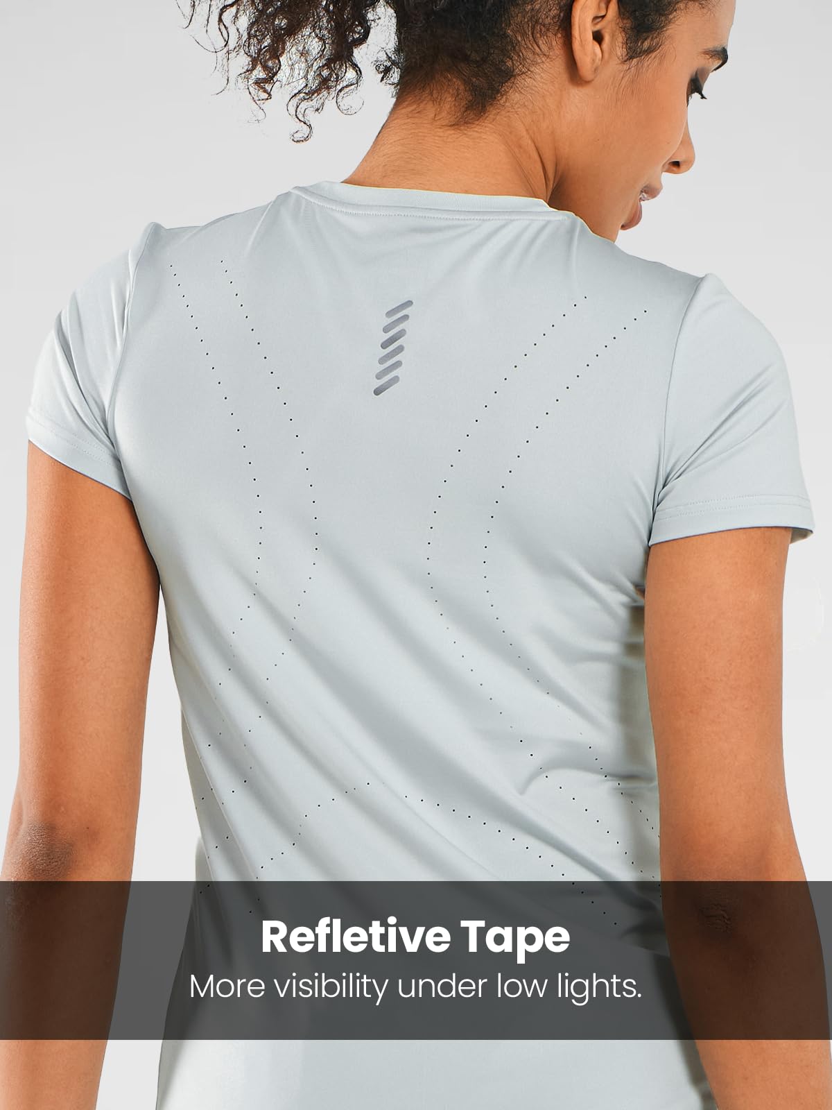 ALLZERO Feel Fit - Maglietta da allenamento da donna, a maniche corte, traspirante, per yoga, corsa, palestra