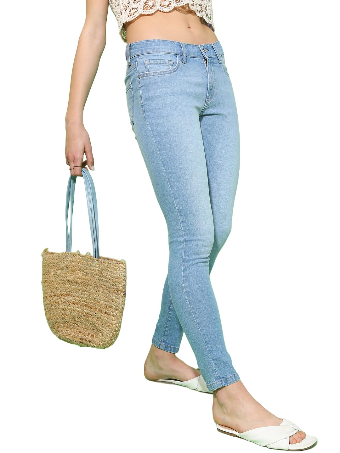 Women's Skinny Fit Regular Jeans | Stretchable Mid-Rise Jeans Pant-image-35