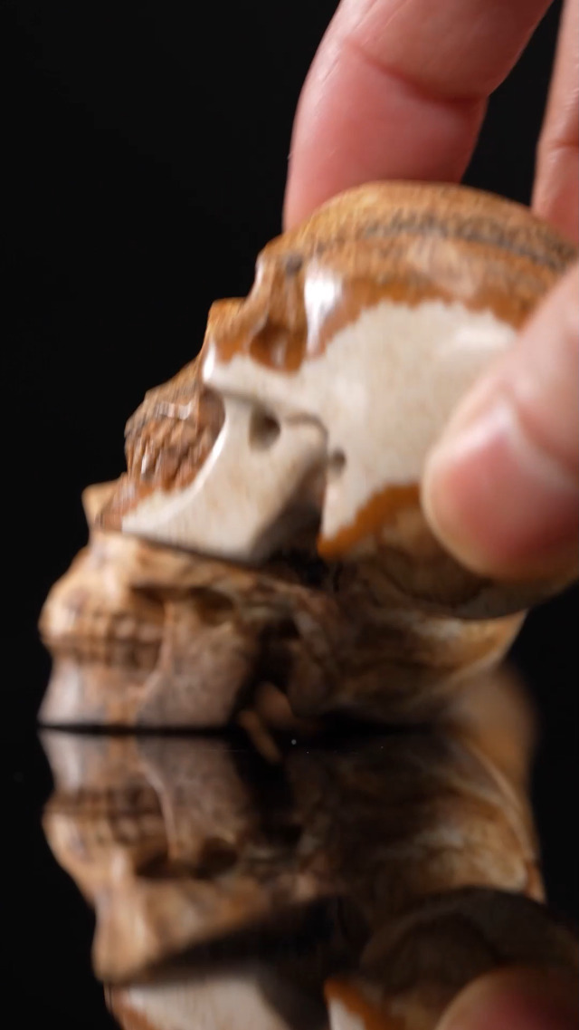 Cráneo de Jaspe Picture de 2 Pulgadas Escultura de Gemas miniatura 7