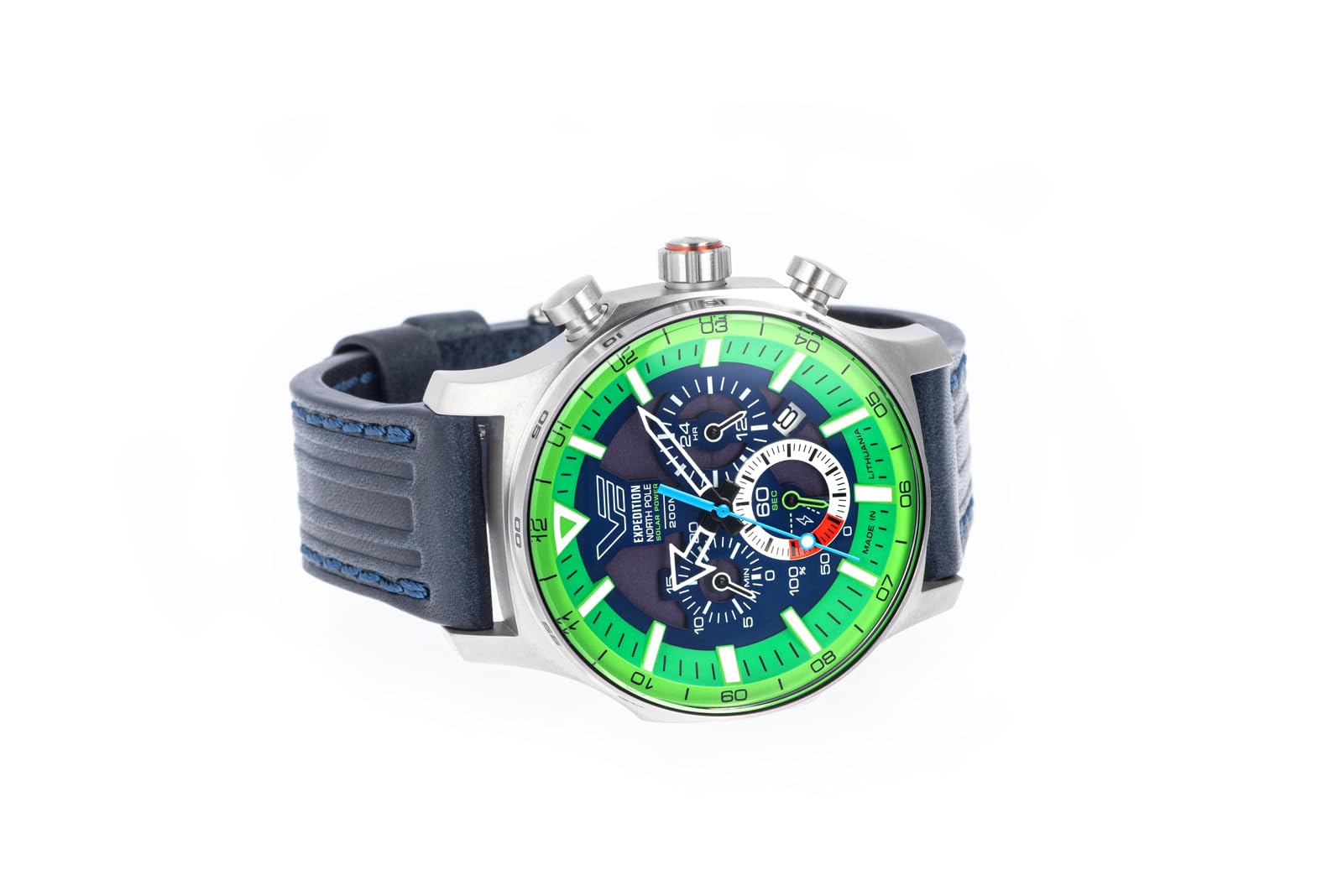 Vostok Europe Expedition North Pole Solar Chronograph zegarek męski z 2 różnymi bransoletkami