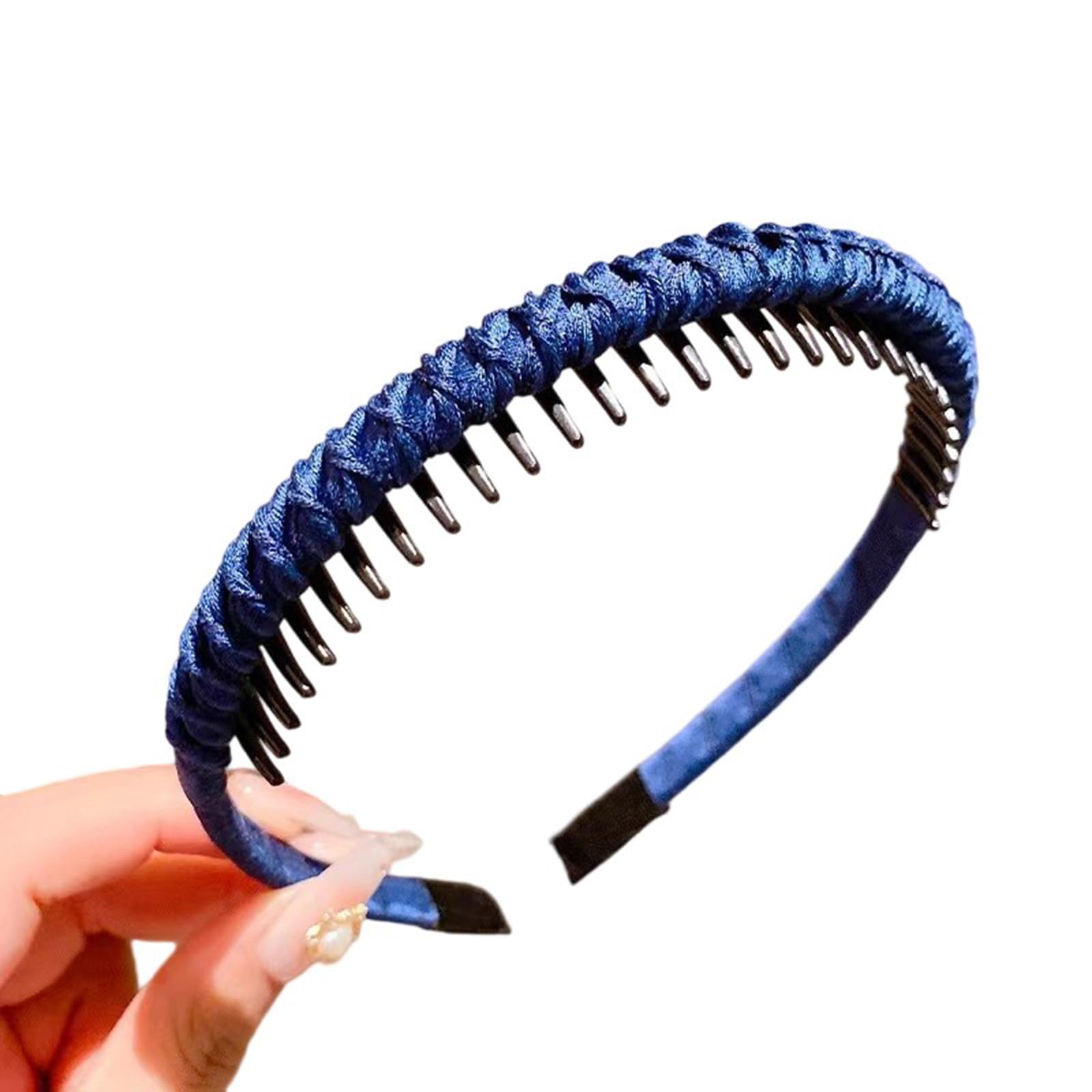 YUXITA NonSlip Resin Cotton Hair Bands For Women Workouts Spa Face Washing Secure Grip Elastic Thin Headbands Multiple Colors