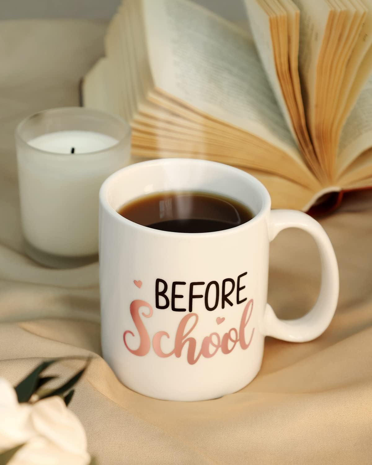 Teacher Appreciation Gift Box Set - Rose Gold Coffee Mug (11Oz) & Wine Glass (18Oz) & Shot Glass (1.5Oz) - Perfect for Women Teachers & School Staff - Retirement Gifts