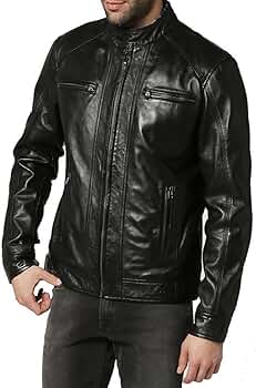 ジャケット・アウター SanFranciscoClothingMaker Leather Jacket Brown Mens Leather Jackets - Retro Jacket for Adult