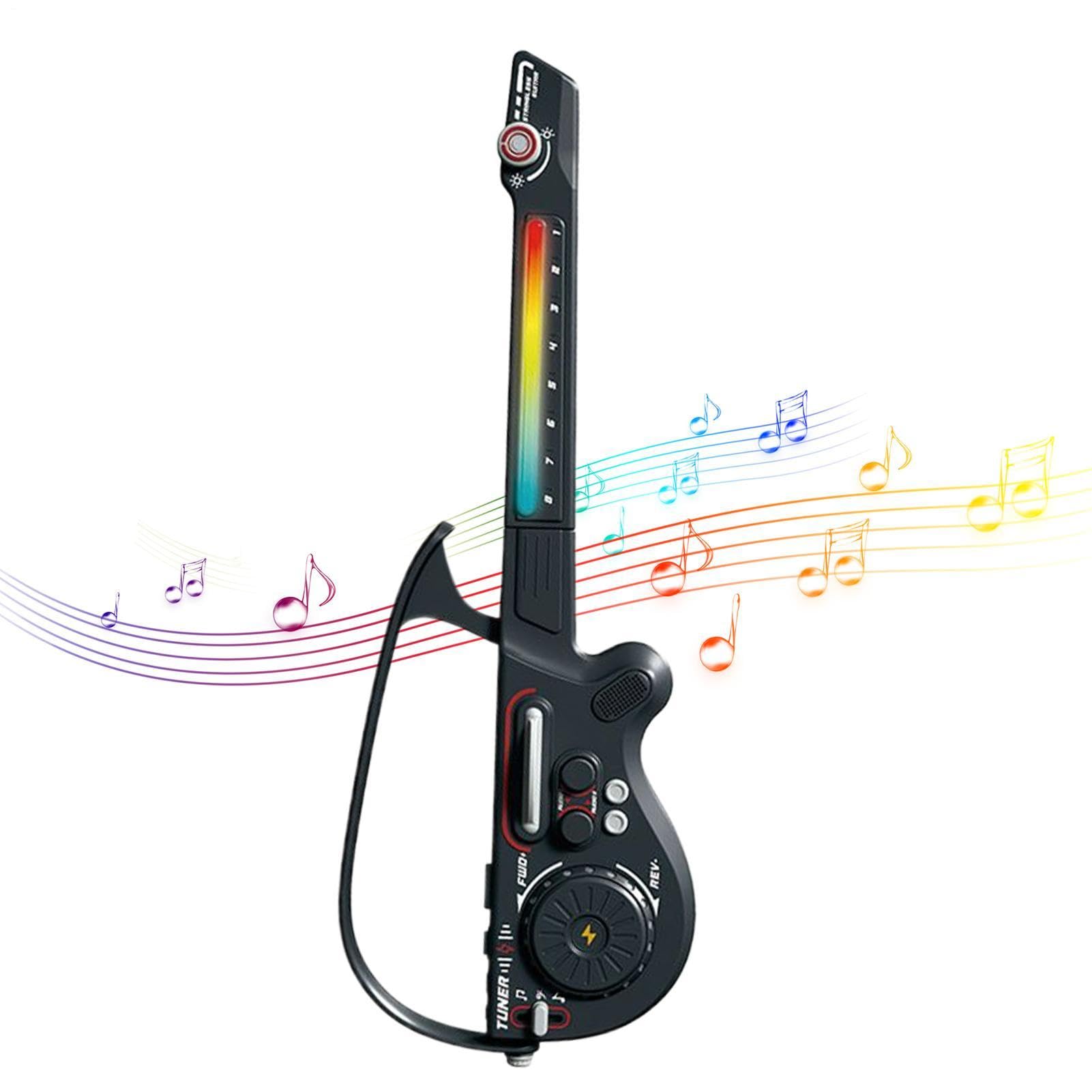 Chitarra Elettrica per Principianti Giocattolo Educativo Senza Corde e | Chitarra Karaoke Ricaricabile Giocattoli Regalo per Ragazzi Ragazze Adolescenti Viaggio Casa Scuola Natale Complea