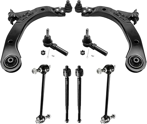 Miniatura 1763 de Detroit Axle - Kit de suspensión delantera de 10 piezas para Chevy Aveo Aveo5 Pontiac G3 Wave 2 Ready Struts Assembly 2 Enlaces de barra