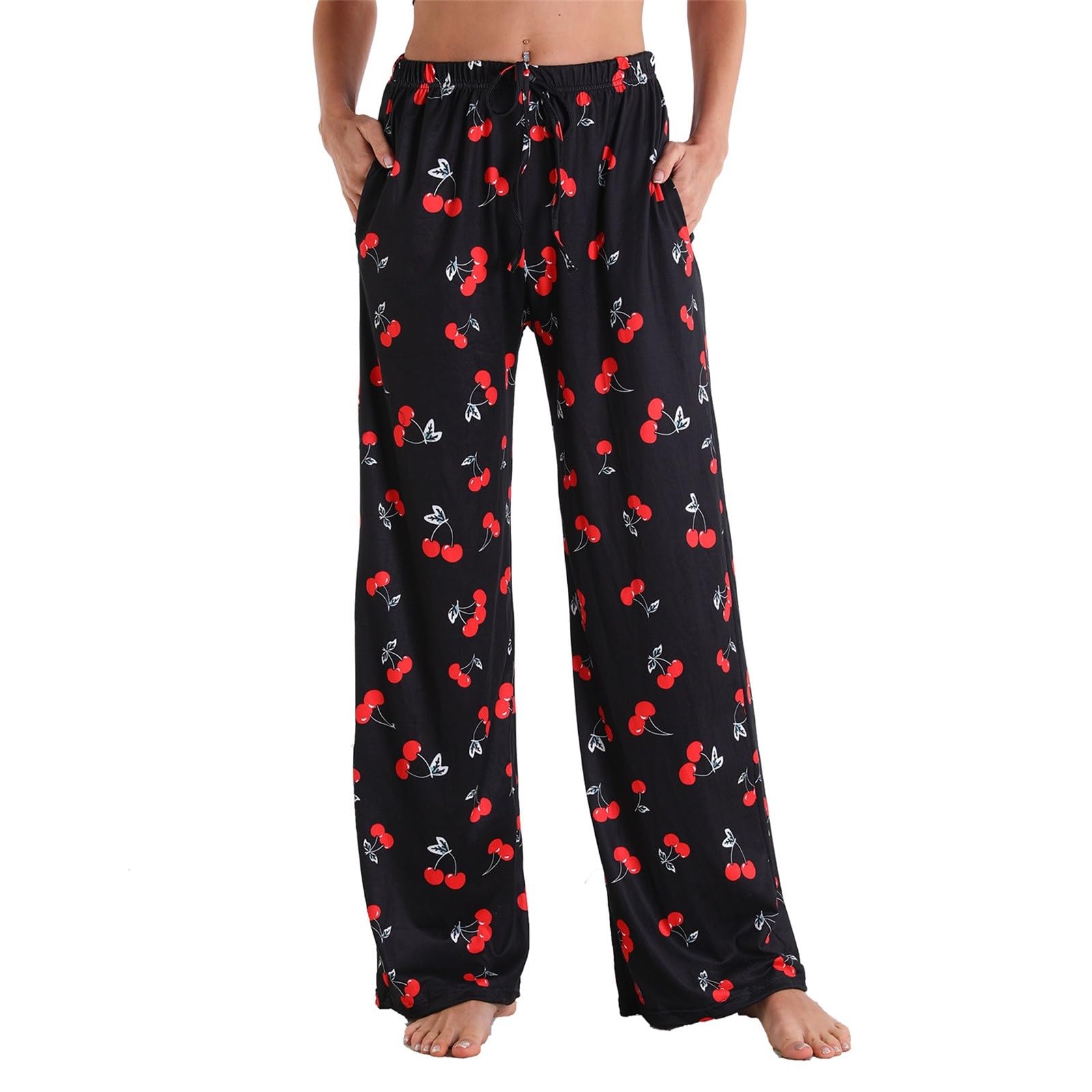 BUKKNYE Women's Pyjama Bottoms Cotton Checked Flannel Lounge Pants with Pockets Ultra Soft Pjs Trousers Pyjamas for Women Loungewear Nightwear