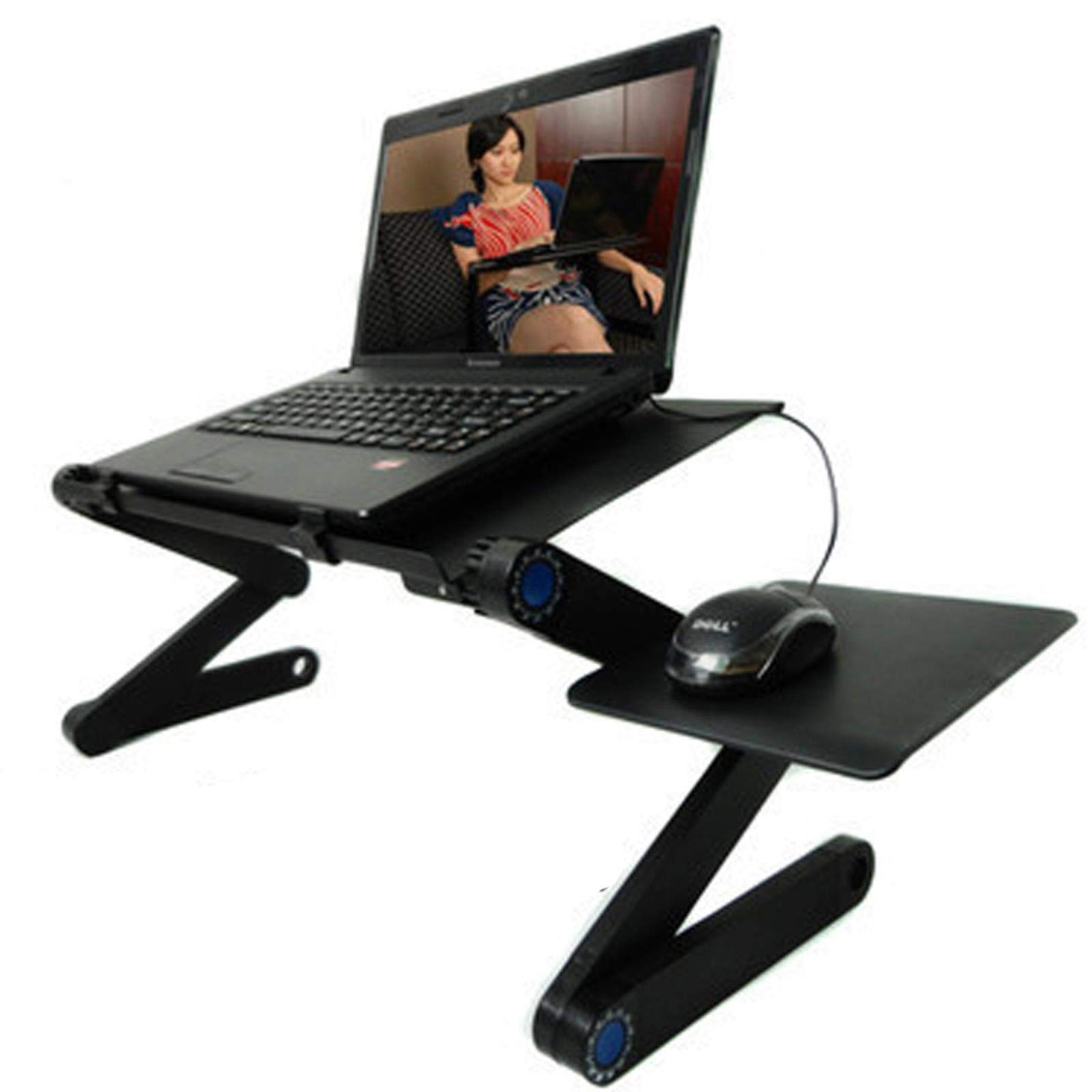 allforyou Tavolo da Laptop Stand Regolabile Pieghevole Pieghevole Design Ergonomico Tablet Stand Desk Desk Sud Supporto per MacBook Lenovo con Tappetino per Mouse