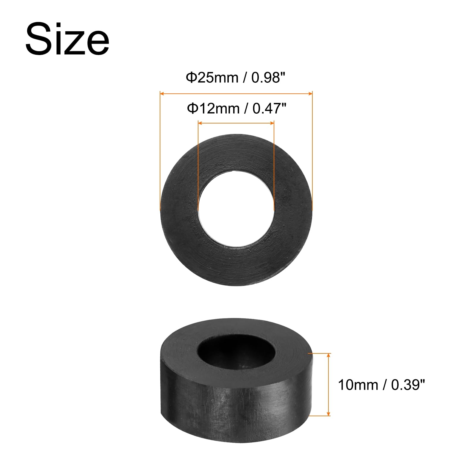 12 Distanziali Gomma 25x12x10mm - Antivibrazioni Per Auto E Casa - Foto 11