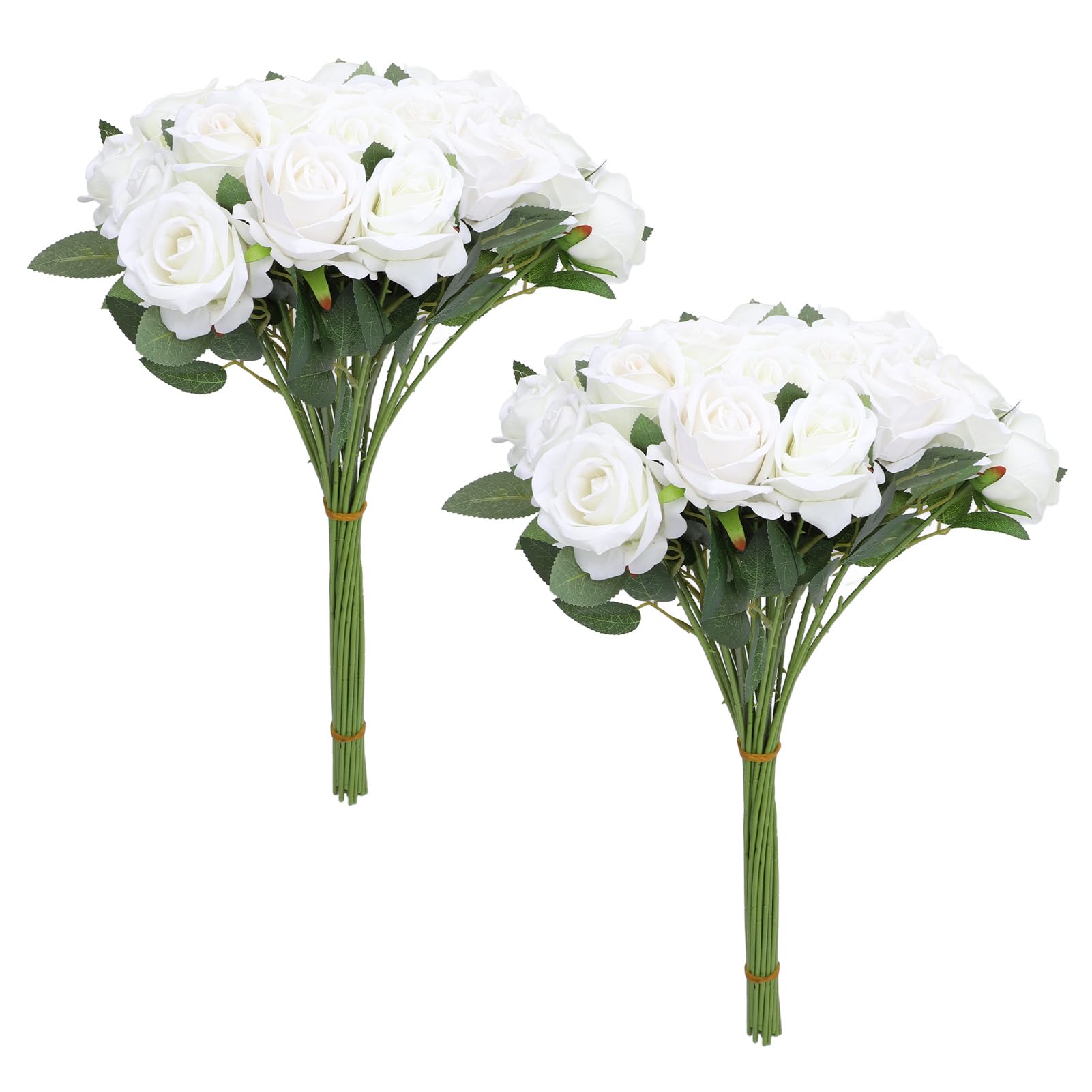 Rose Artificiali, 50 Pezzi di Rose Finte Realistiche con Steli Lunghi 50,5 Cm, Fiori di Seta Artificiale per la Decorazione di Feste di Matrimonio in Casa e Ufficio Manutenzione Facile Uso