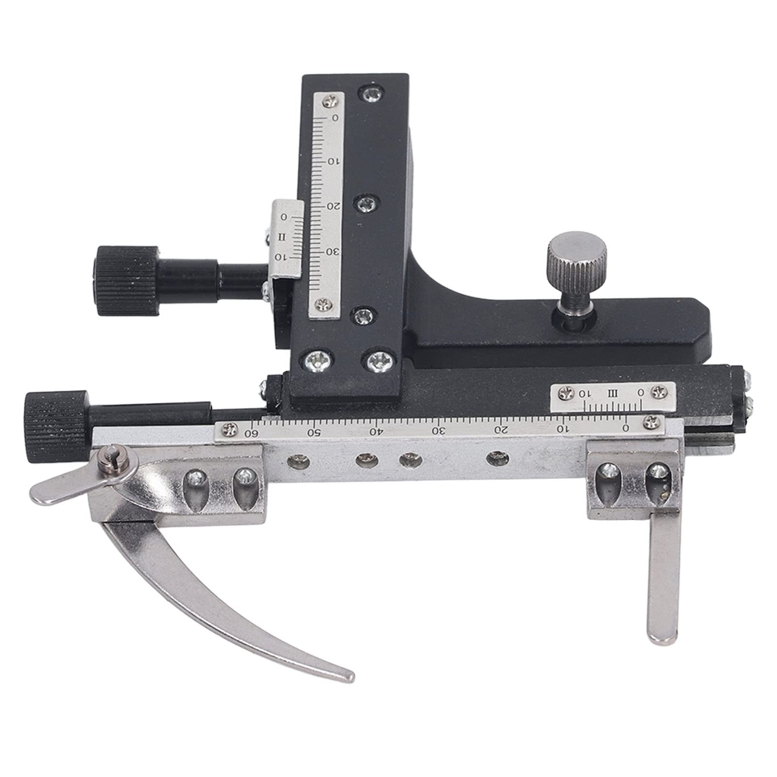 Calibrador Vernier digital,Calibradores digitales,Calibrador de microscopio,Regla móvil for microscopio Arriba Abajo Regla móvil izquierda derecha Microscopio de aleación de aluminio Etapa mecánica
