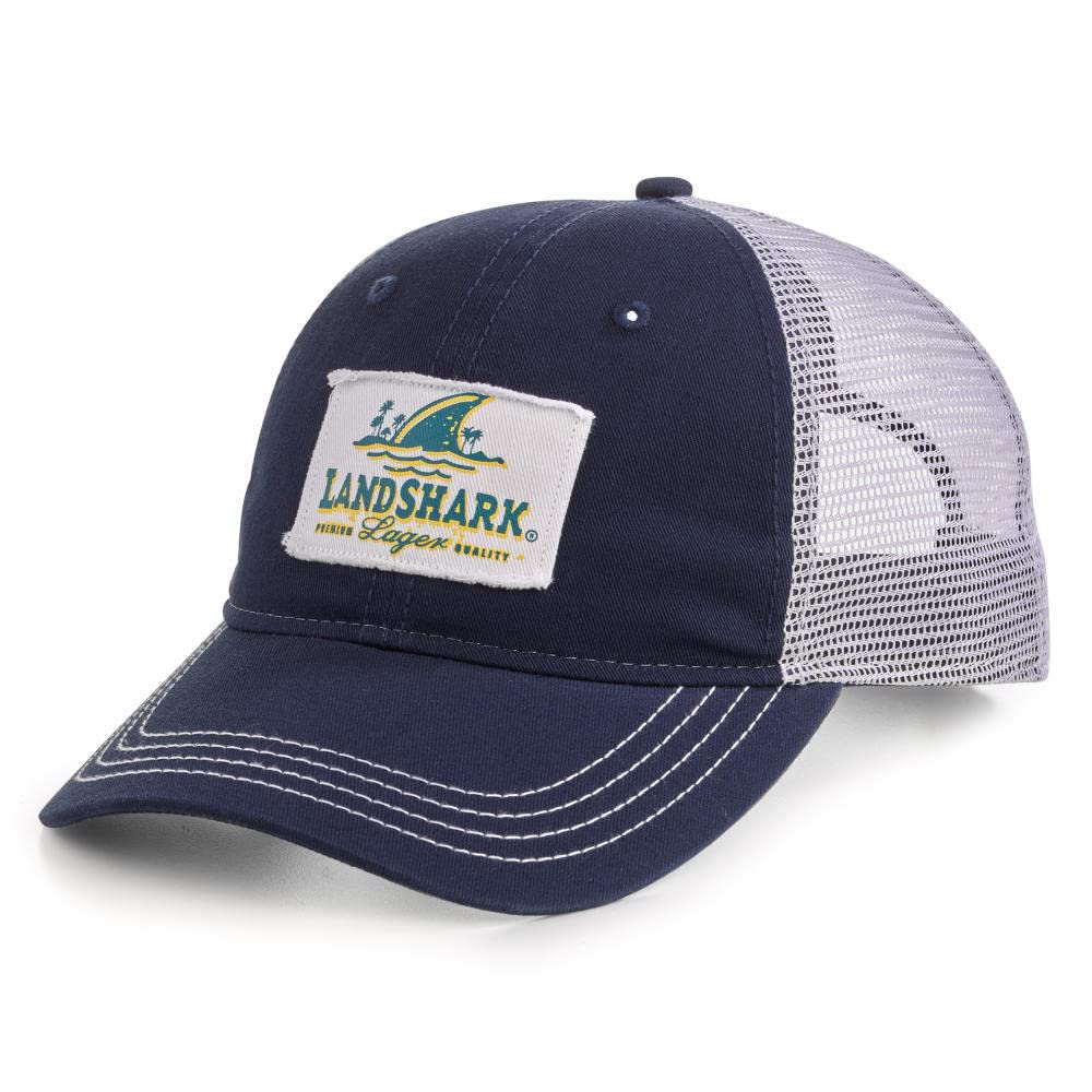 Landshark Ocean Blue Leather Patch Hat