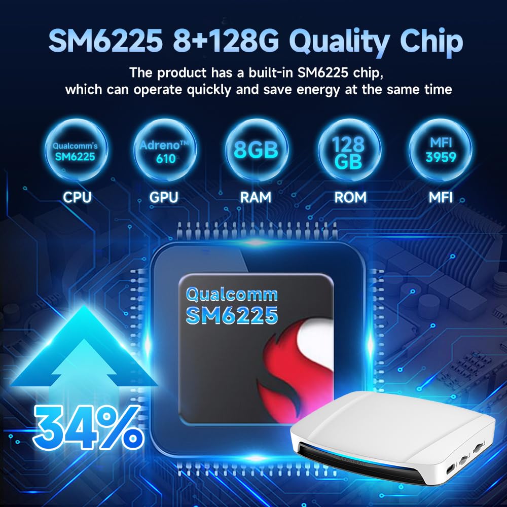 Carlinkit UHD Android 13 8 GB+128 GB Carplay & Android Auto