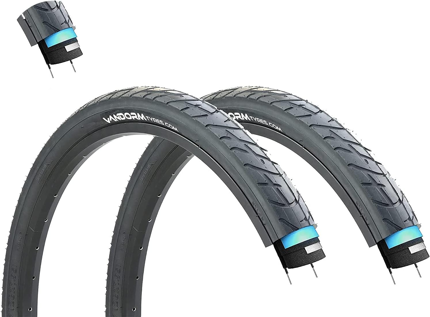 Vandorm Wind 26" x 1.95" MTB Slick Bike PUNCTURE PROTECTION Bicycle TYRE & TUBE DEALS