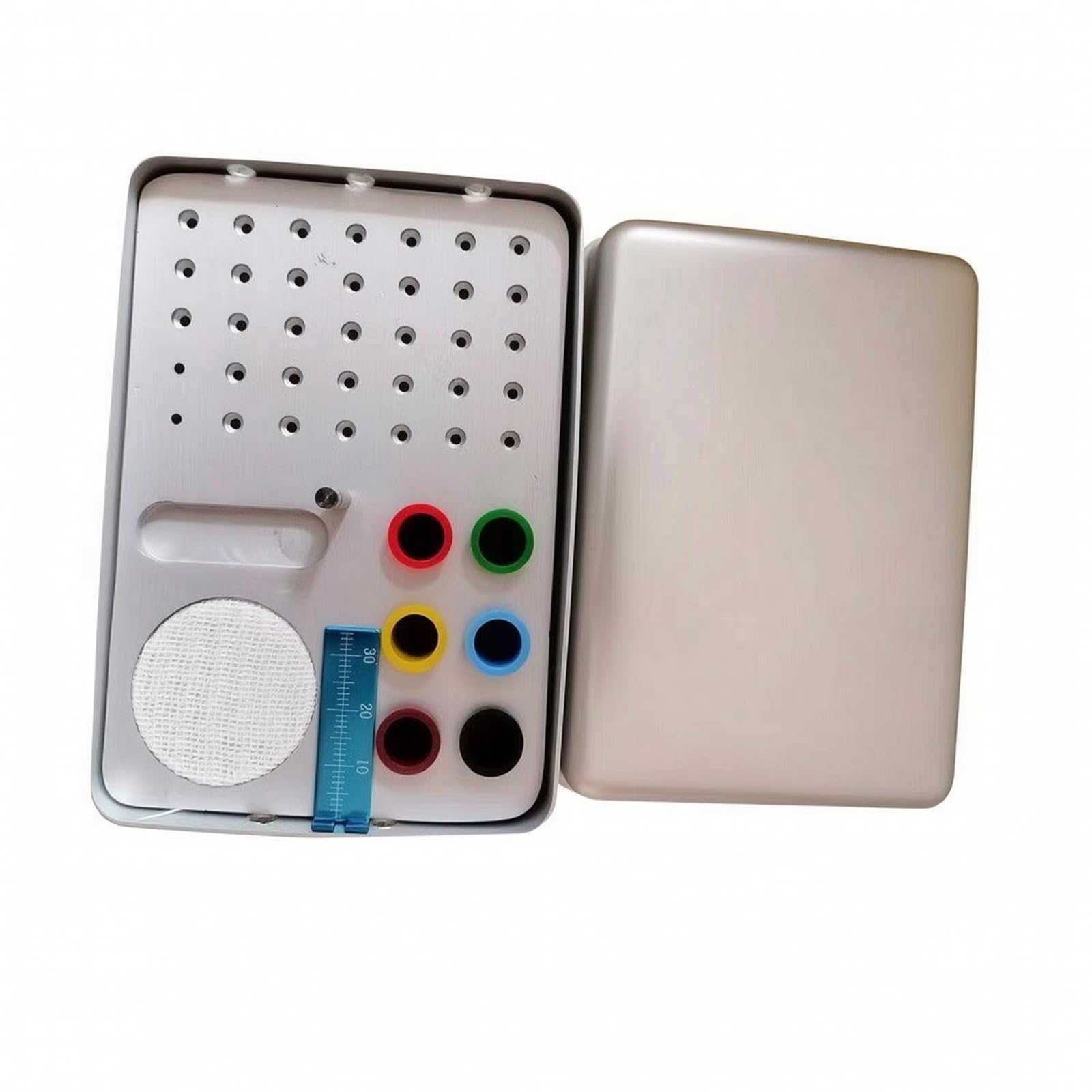 TISHITA Hygienisch Rechteckige Box | autoklavierbar, zahnmedizinisch-sterilisationsbox mit deckel, hitzebeständig, für zahnklinik, autoklav, zahnärzte, Silber
