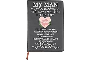 BNQL My Man Gift for Him: Leather Notebook for Husband Gift from Wife