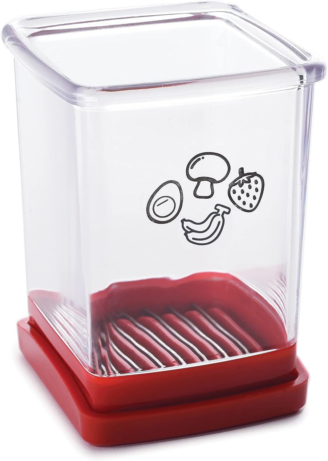 Cup Slicer, Fruit and Vegetable Fast Slicer with Push Plate, Stainless Steel Strawberry Slicer Banana Slicer Egg Slicer Mushroom Cutters, Portable Cutting Kitchen Gadget, Fresh Platter Making (2 PCS)