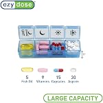 Ezy Dose Pop-Out Weekly 7-Day, 4x/Day Pill Organizer, Rainbow, X-Large | Pill Case, Medicine Planner, Vitamin Organizer Box, Convenient and Easy to Use, X-Large Pop-Out Compartments, BPA Free