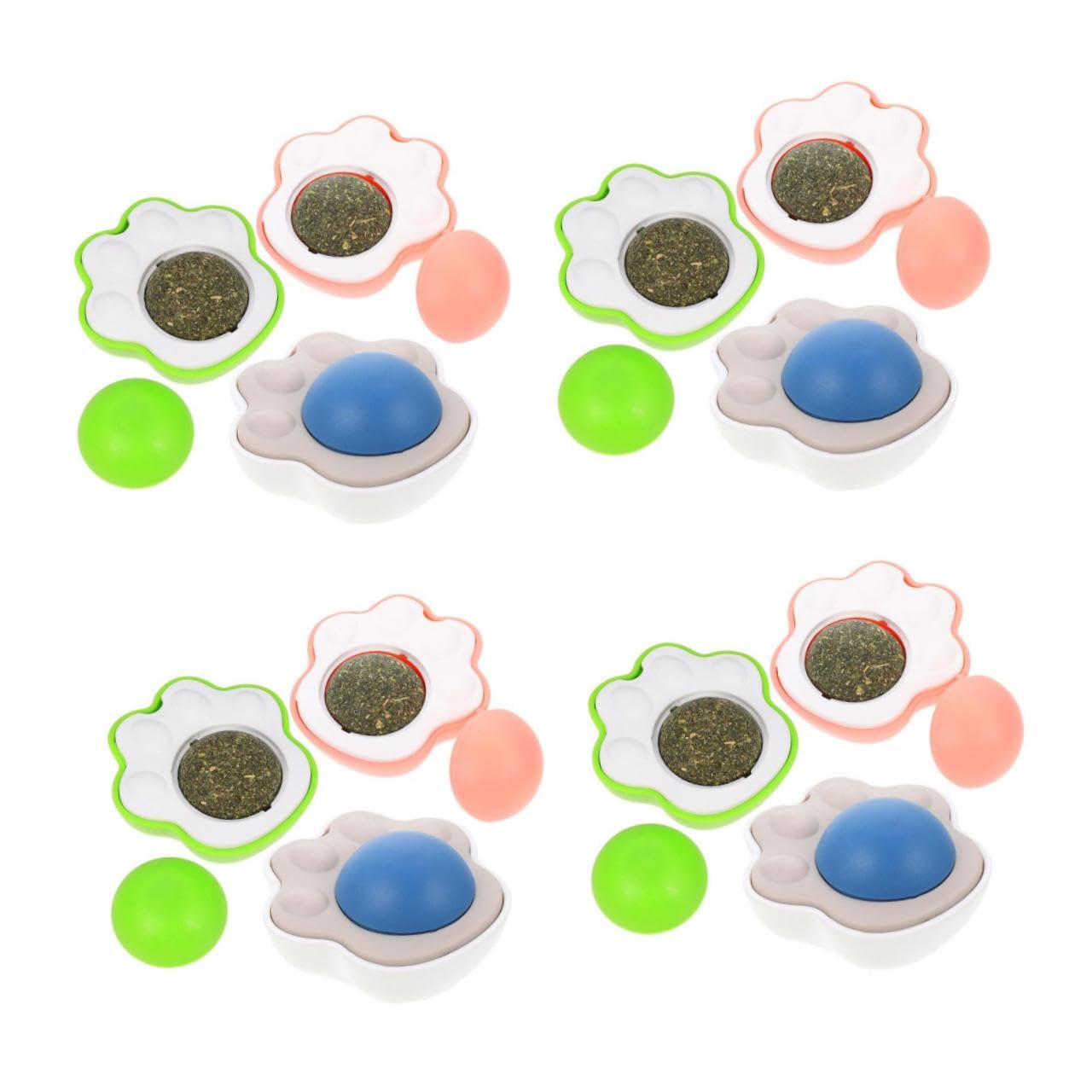 SUPVOX 12pièces Balles à Herbe à Chat Interactives avec Catnip Jouet Édible pour Chat Intérieur pour Santé