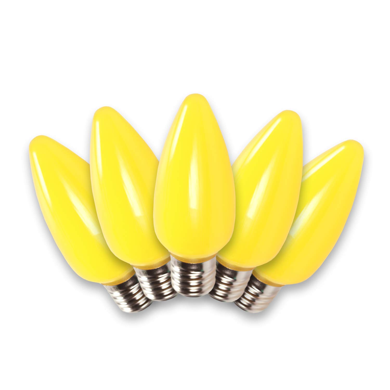 Yellow Christmas Light Bulb