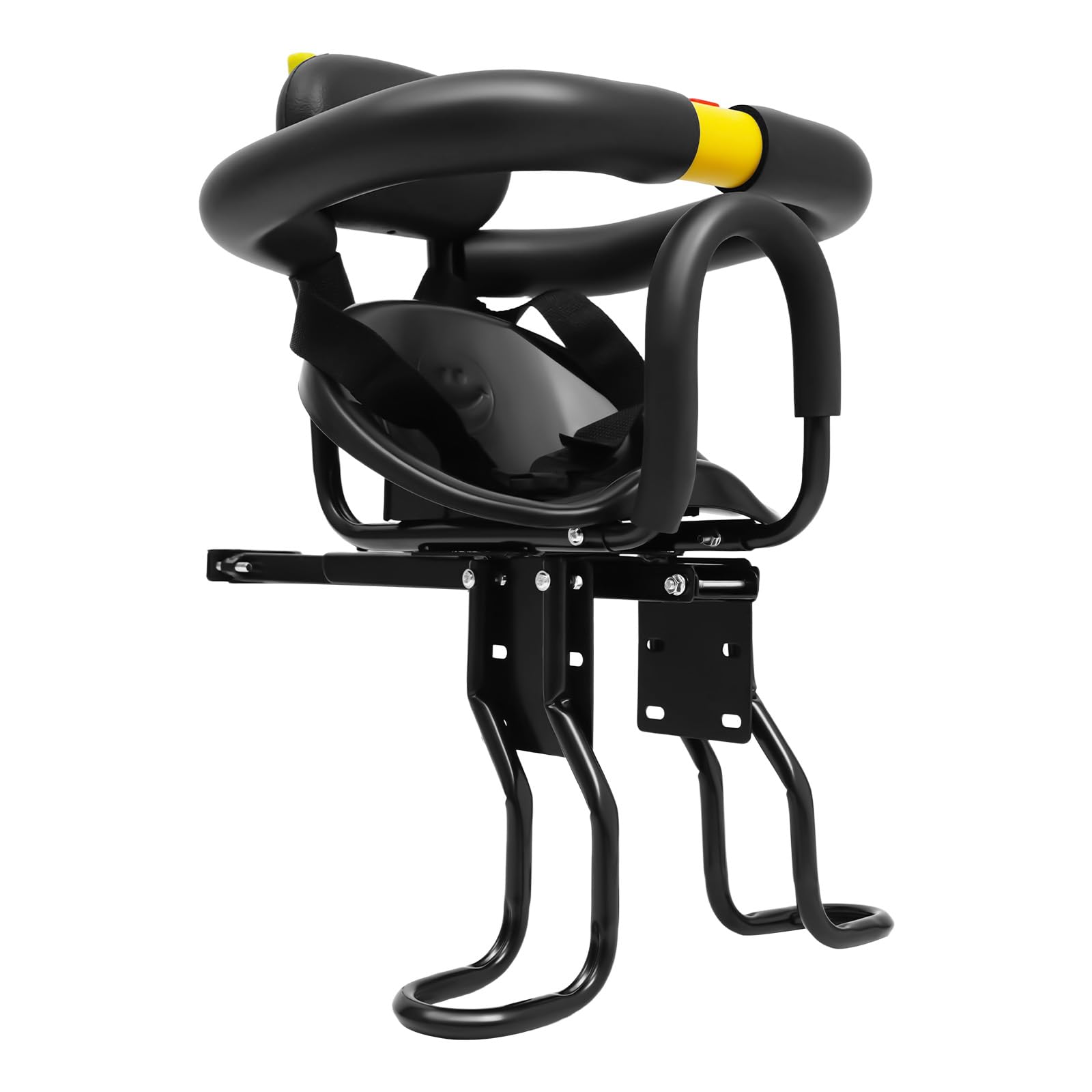 Siège enfant vélo réglable avant - Siège enfant sûr avec harnais et barrières - Pratique pour vélos de ville et vélos familiaux