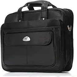 KVN Maleta Executiva Impermeável para Advogado, Médico e Professor com 6 Compartimentos e Alça de Ombro Ajustável