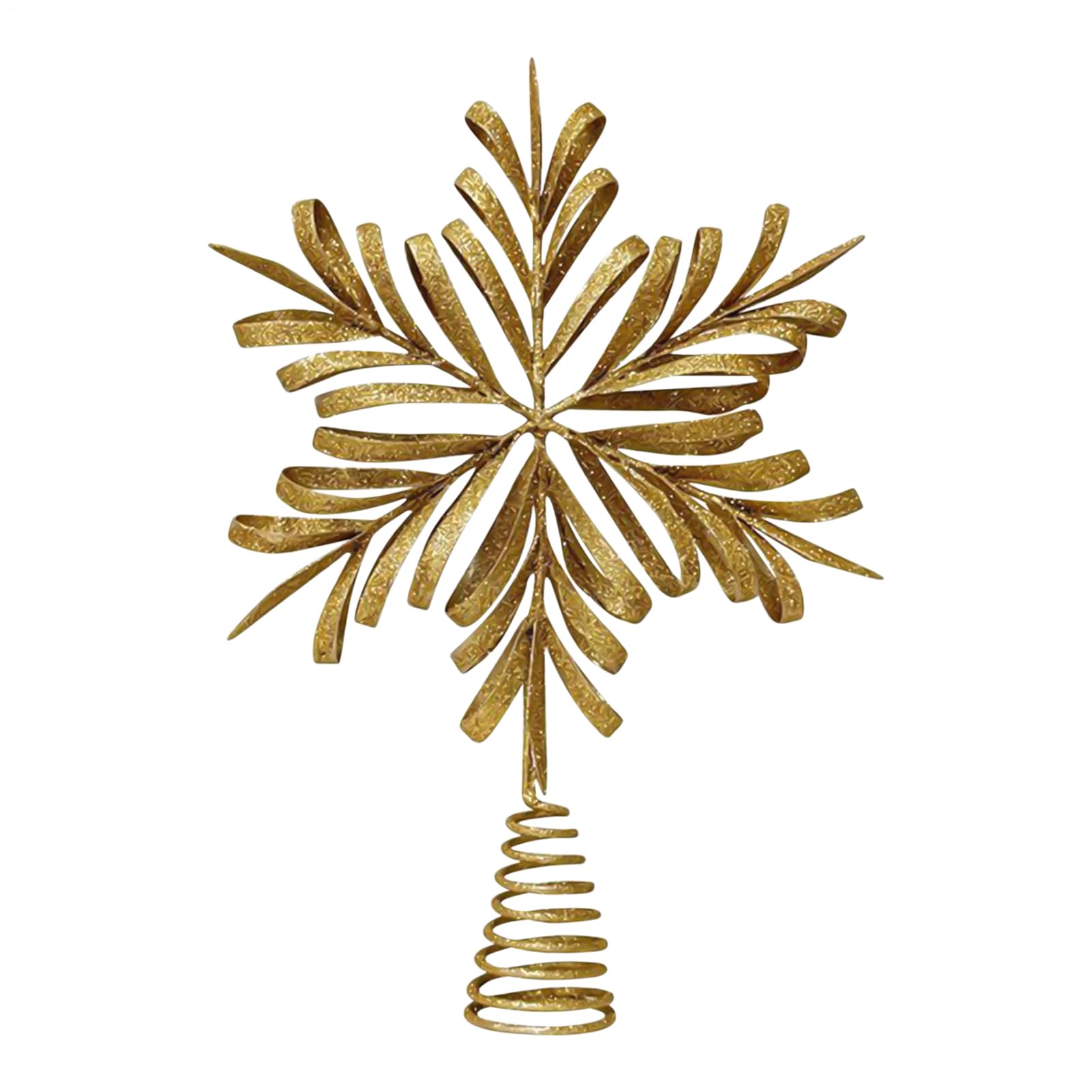 Elegante adorno de estrella de metal 3D para decoración de árbol de Navidad exclusivo