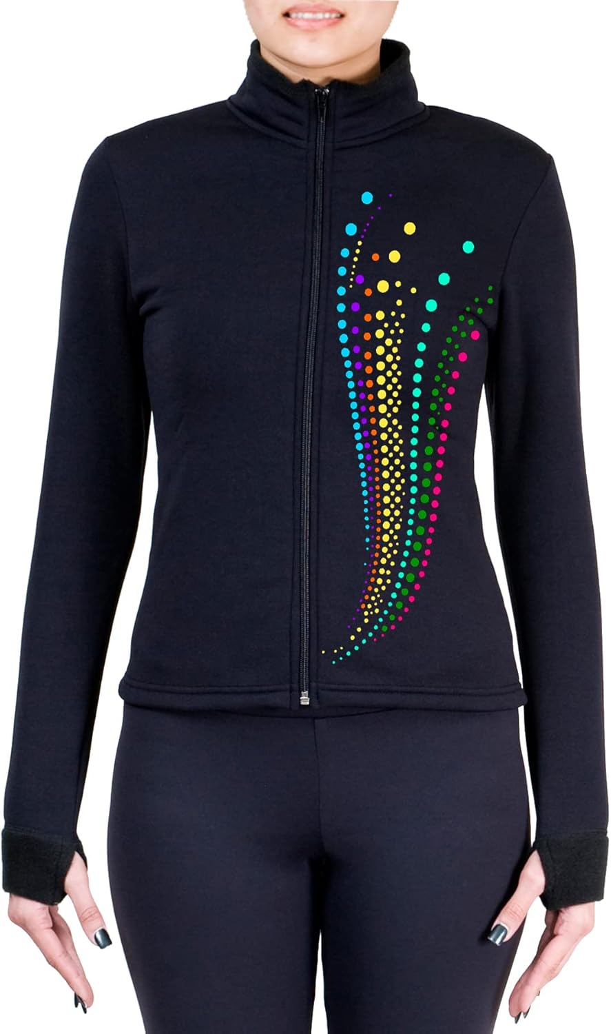 NY2 SPORTSWEAR Figure Skating Polartec Polar Fleece Jacket with Spangles JS113 - Adult Sizes