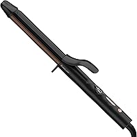ANNLARY 1 Inch Titanium Ceramic Curling Iron Wand - Fast Heating, 8 Heat Settings, LED Display, Dual Voltage for All Hair Types & Travel