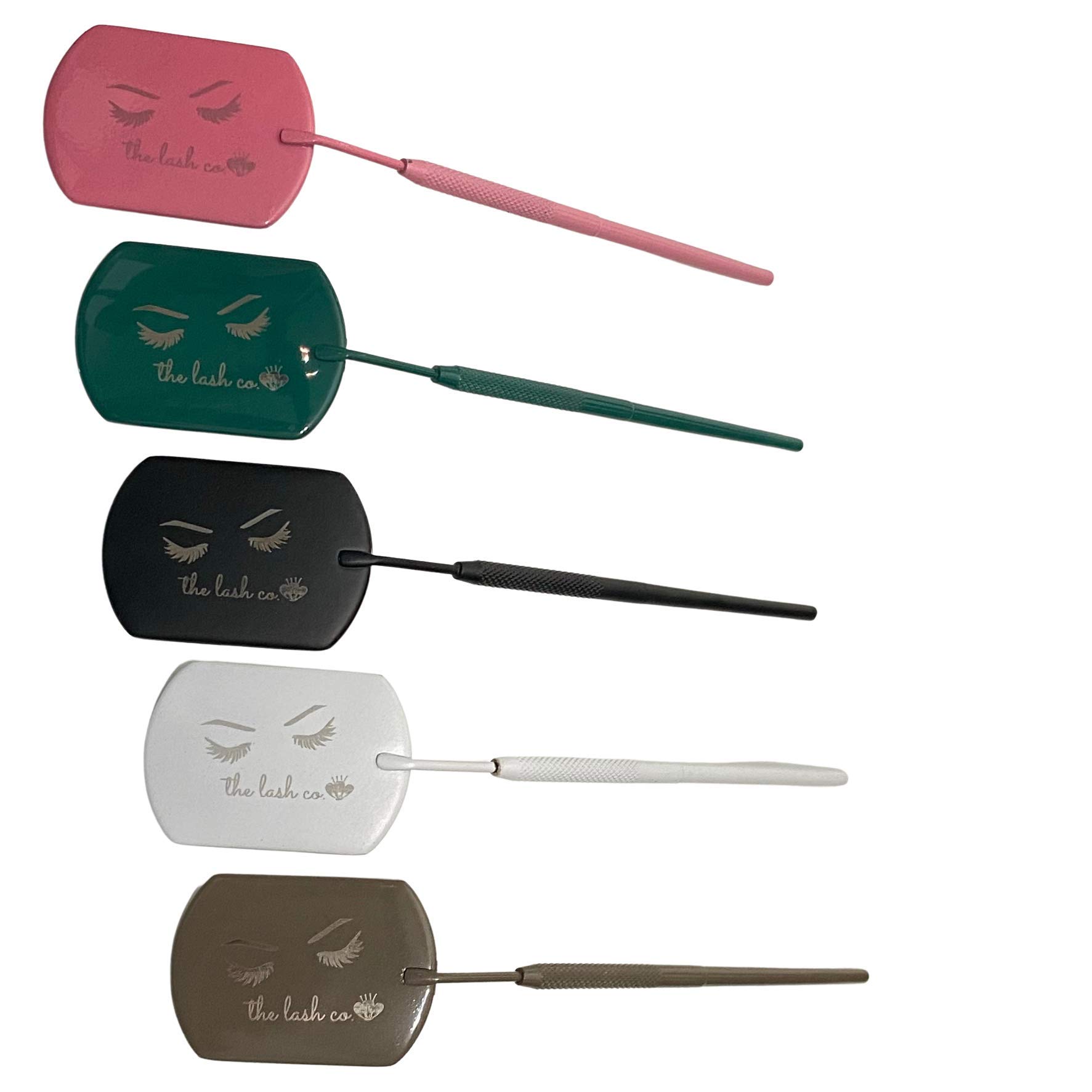 The Lash Co. Xtra Large Lash Extension Mirror (2.5 inches! Matte Black, Pink, White, Green) (Pink)