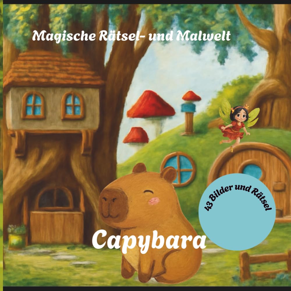 Magische Rätsel- und Malwelt: Capybara