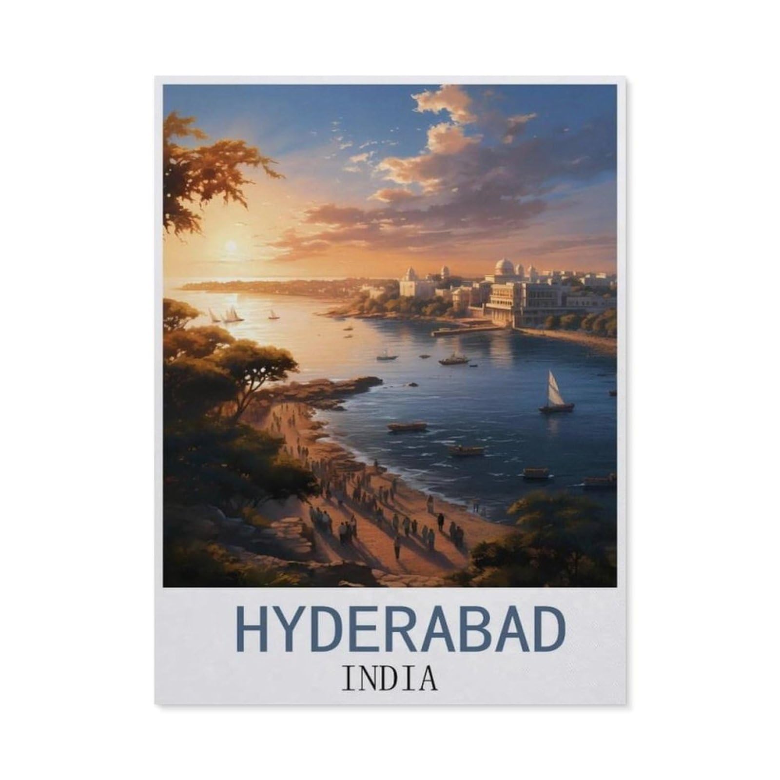 BEAYODKP 5D DIY Diamond Painting，Hyderabad India（40x50cm）