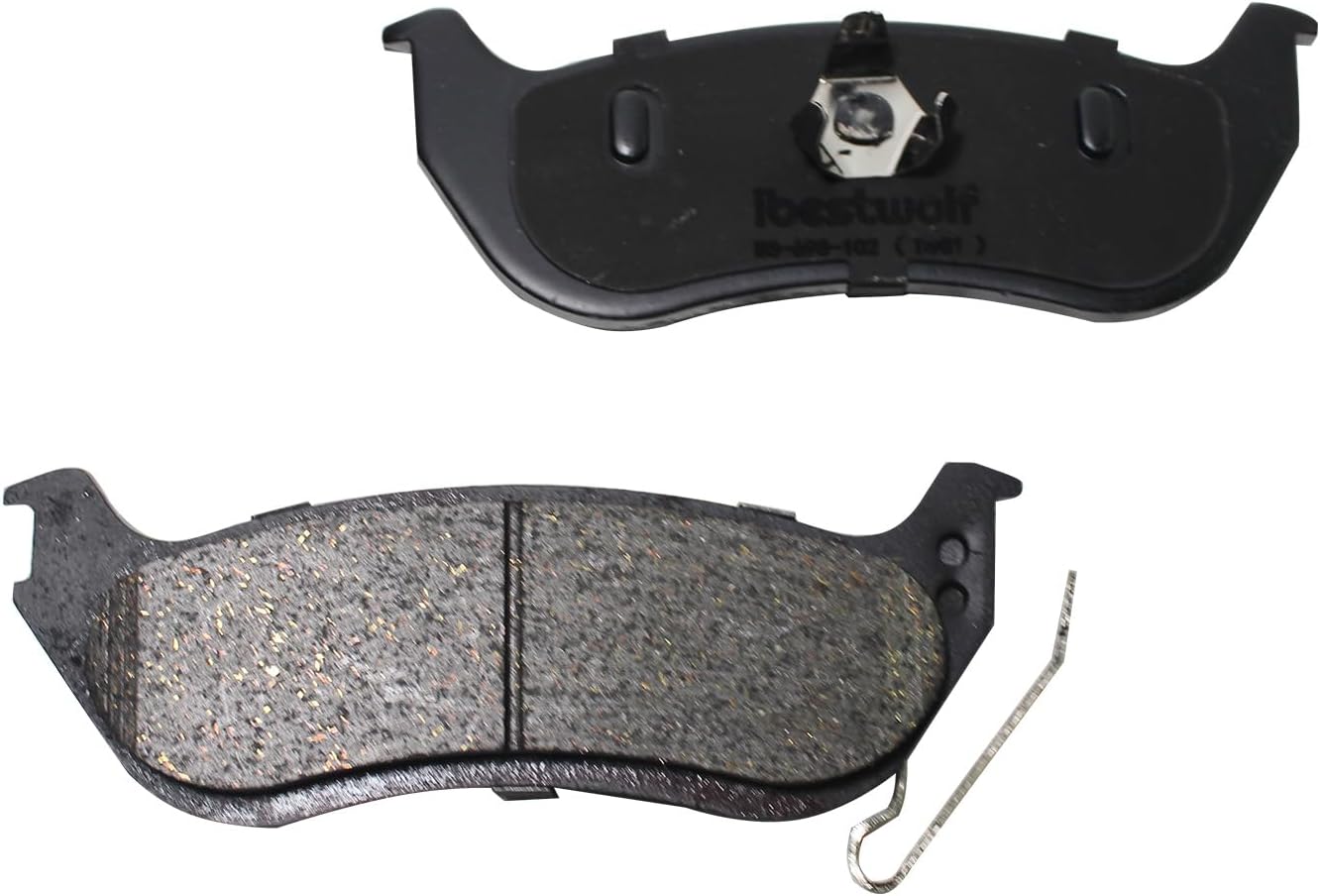 4PCS Rear Ceramic Brake Pads Replacement for 2003-2007 Jeep Liberty for 2003-2006 Jeep Wrangler
